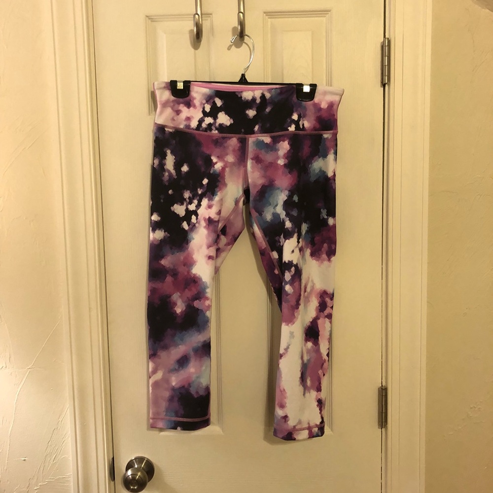Lululemon blooming pixie wunder under crops sz 10